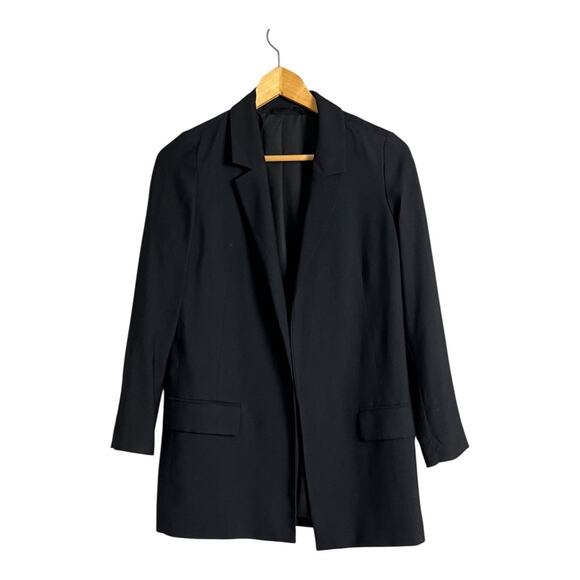 ALLSAINTS Jackets & Blazers - Allsaints Open Front Tailored Boyfriend Fit Blazer Jacket Preppy Twee Black 2